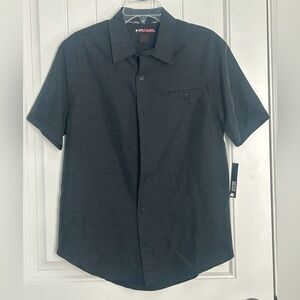 Tony Hawk Men's Black Short-Sleeve Button-Down Shirt